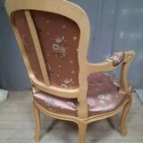 Louis XV style armchair in lacquered wood
