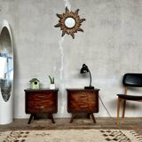 Pair of vintage bedside table and sofa end table