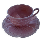 Lunch in the shape of a pink flower.