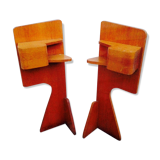 Pair bedside headboard 30s vintage