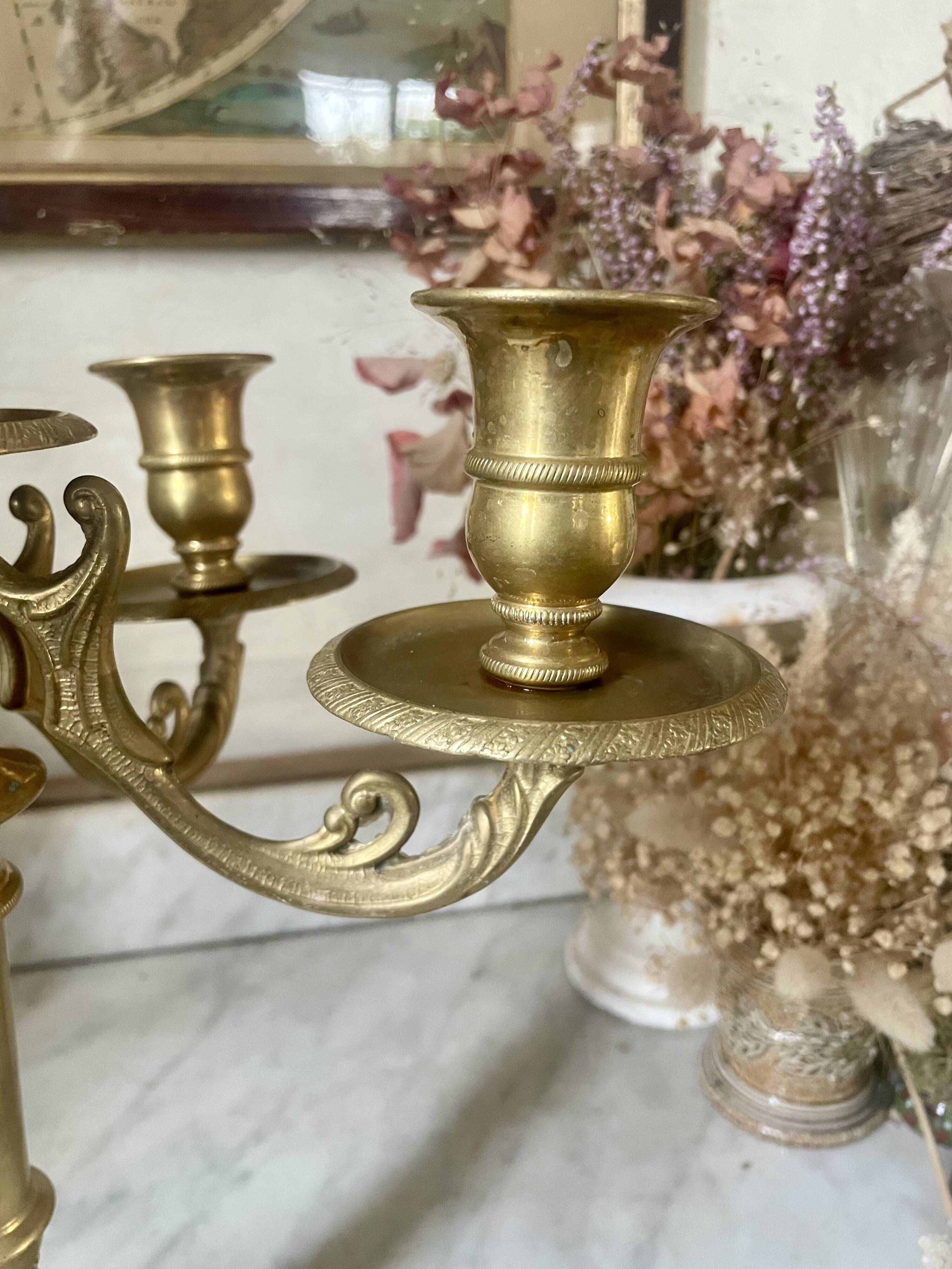 Golden bronze chandelier