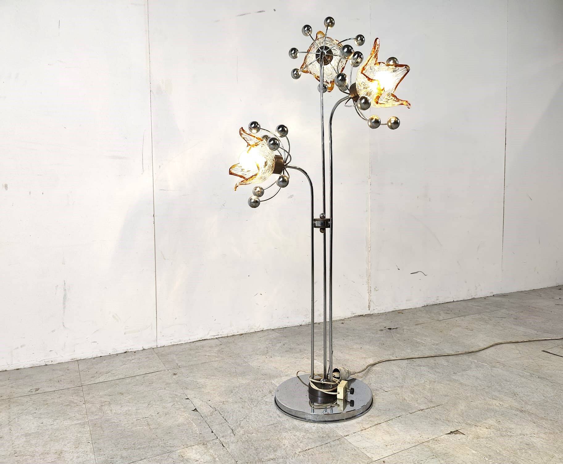 Vintage murano glass floor lamp, 1960s
