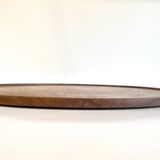 Scandinavian round tray teak vintage