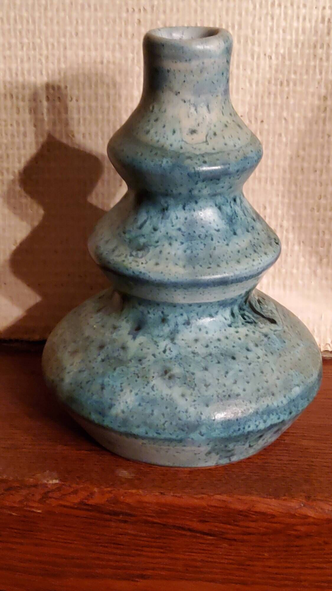 Designer vase by Jean Busson in glazed ceramic terracotta from Dinan