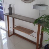 Console design vintage concrete steel corten