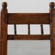 19th Century Spanish Hand-Carved oak Side Chair with Velour Seat