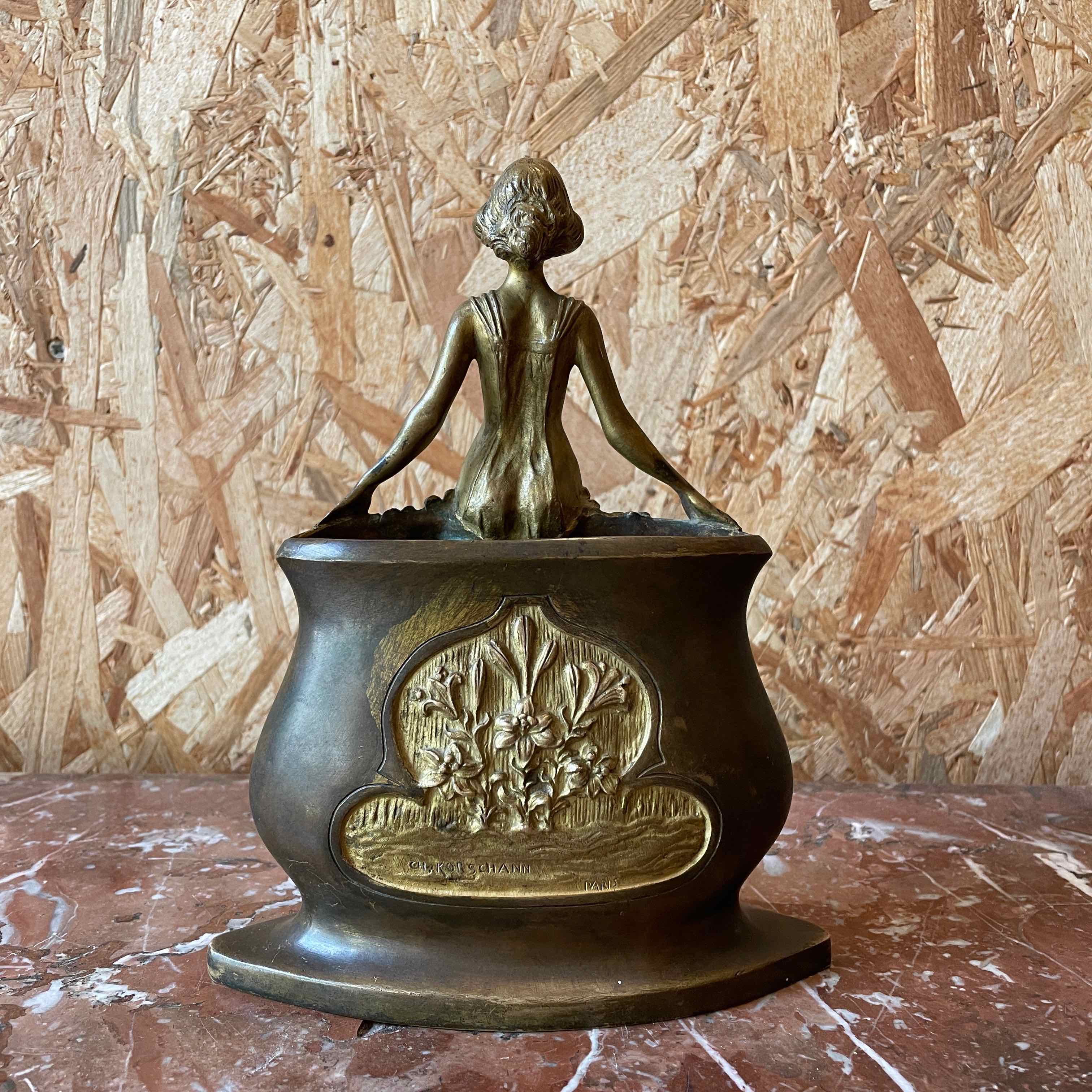 "Young Girl with Lilies" by Charles Korschann