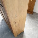 Glass cabinet or display case in pine 1950