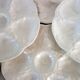 8 vintage Gien ceramic barbotine oyster plates