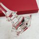 Baccarat Harcourt Candlesticks, Red Knob – Pair, 22 cm