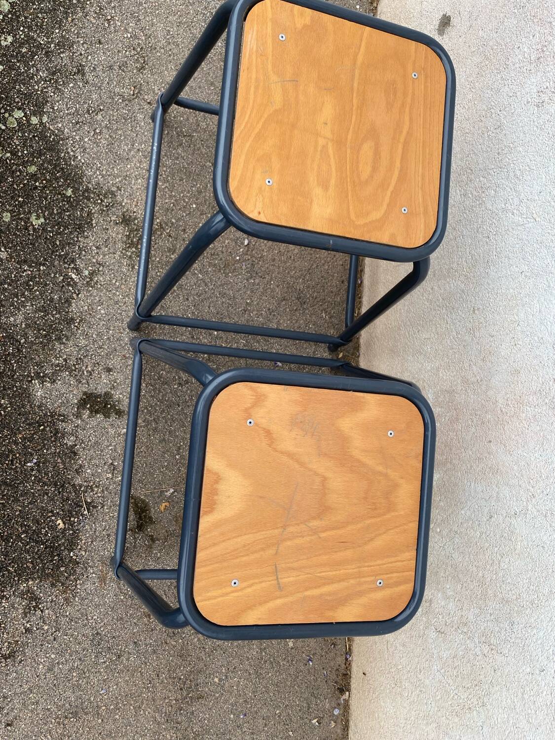 Pair of industrial stools