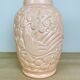 Art deco vase St Clément pigeon model, pink ceramic