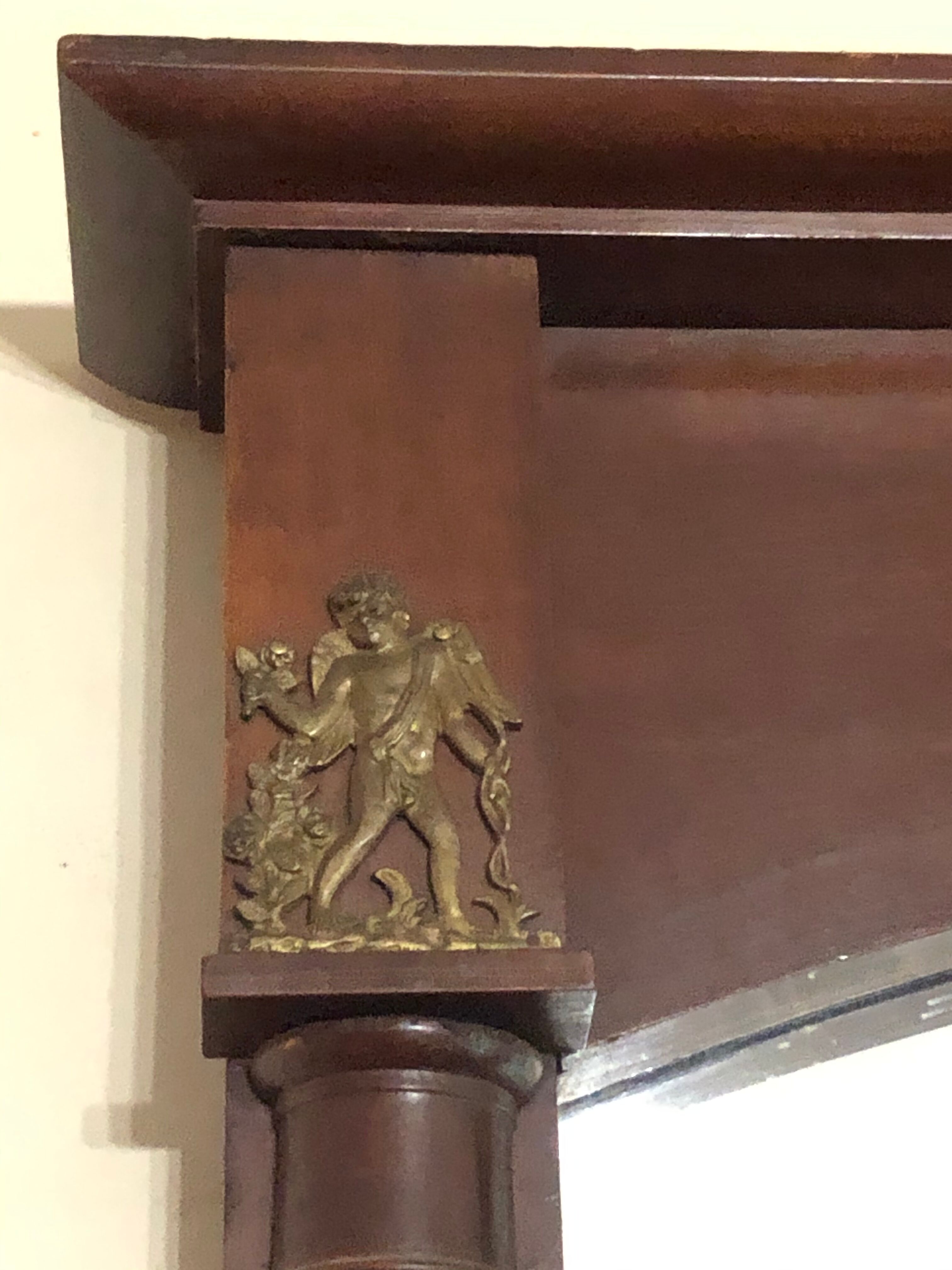 Mirror mahogany style Empire bronzes