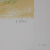 Paul COLLOMB: The ocean beach, original signed lithograph.