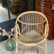 Fauteuil rotin corbeille vintage