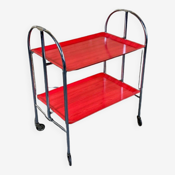 60s 70s serving trolley dinette side table space age red design