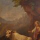 Peinture bucolique antique du 19ème siècle