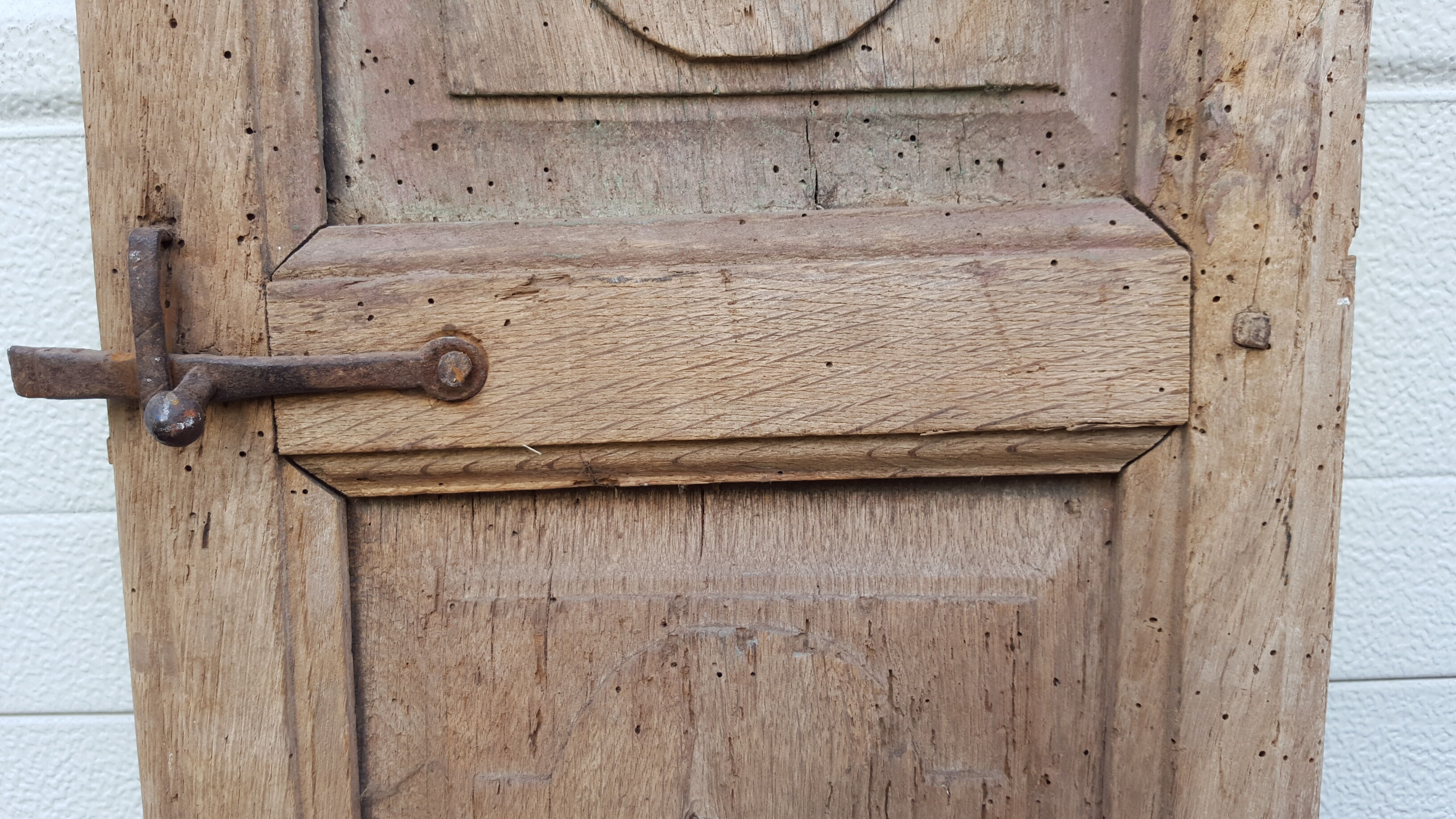 Ancient 18th century oak door patina mouldings