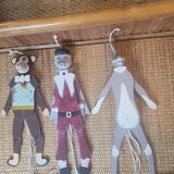 Set of 3 wooden puppets
