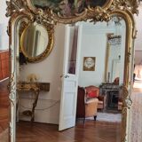 Mirror trumeau gilded wood and patinated XIX century
