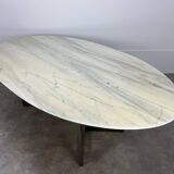 Oval marble table from the 70s