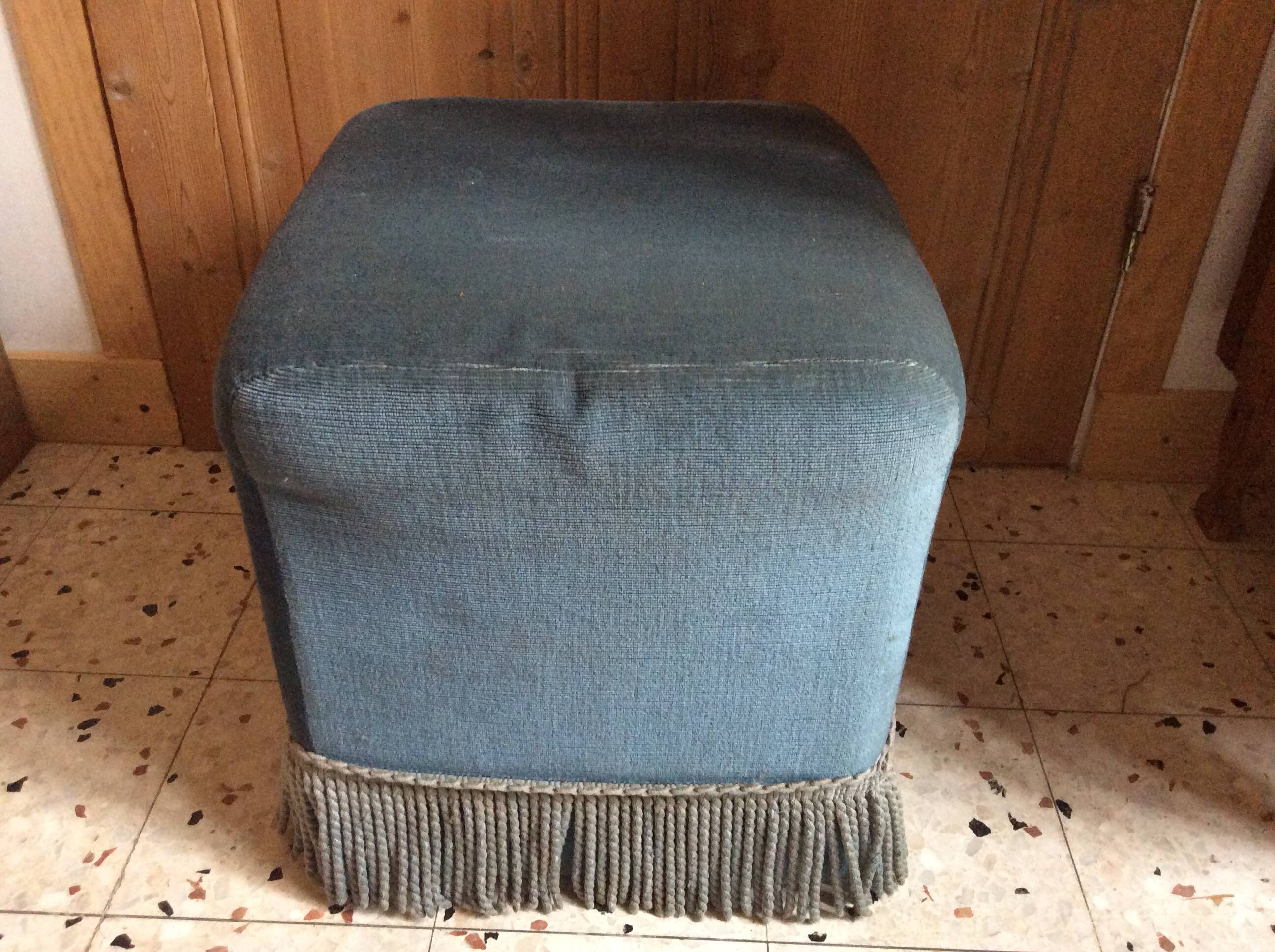 Pouf en velours