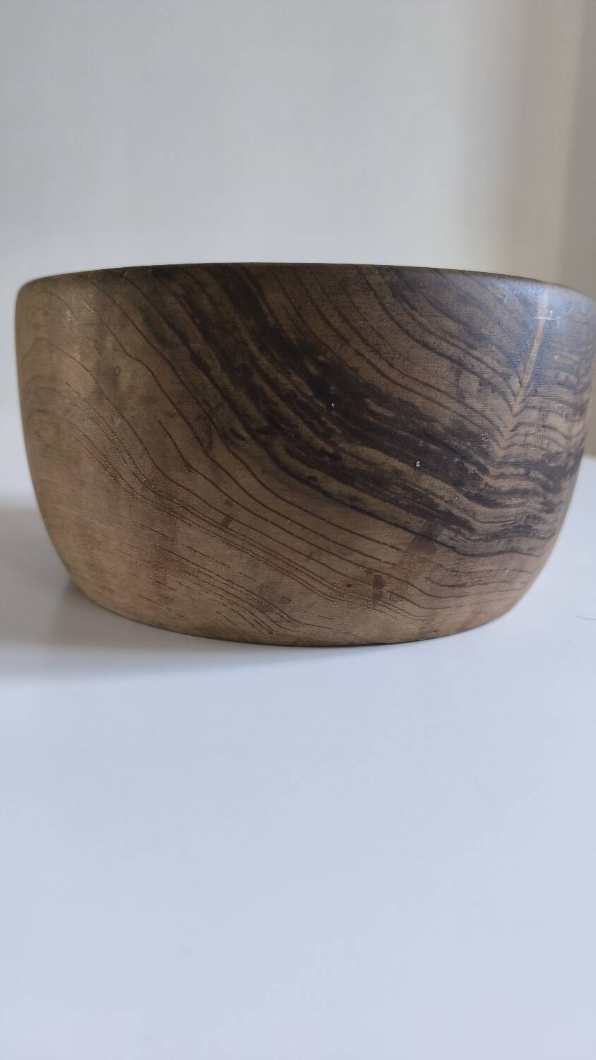 Olive wood salad bowl from the 50s