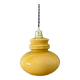Suspension globe vintage en opaline ocre