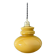 Suspension globe vintage en opaline ocre