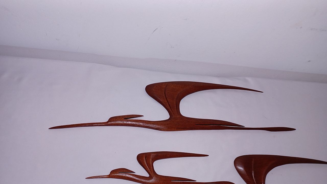 Wall decoration in teak Denmark 70