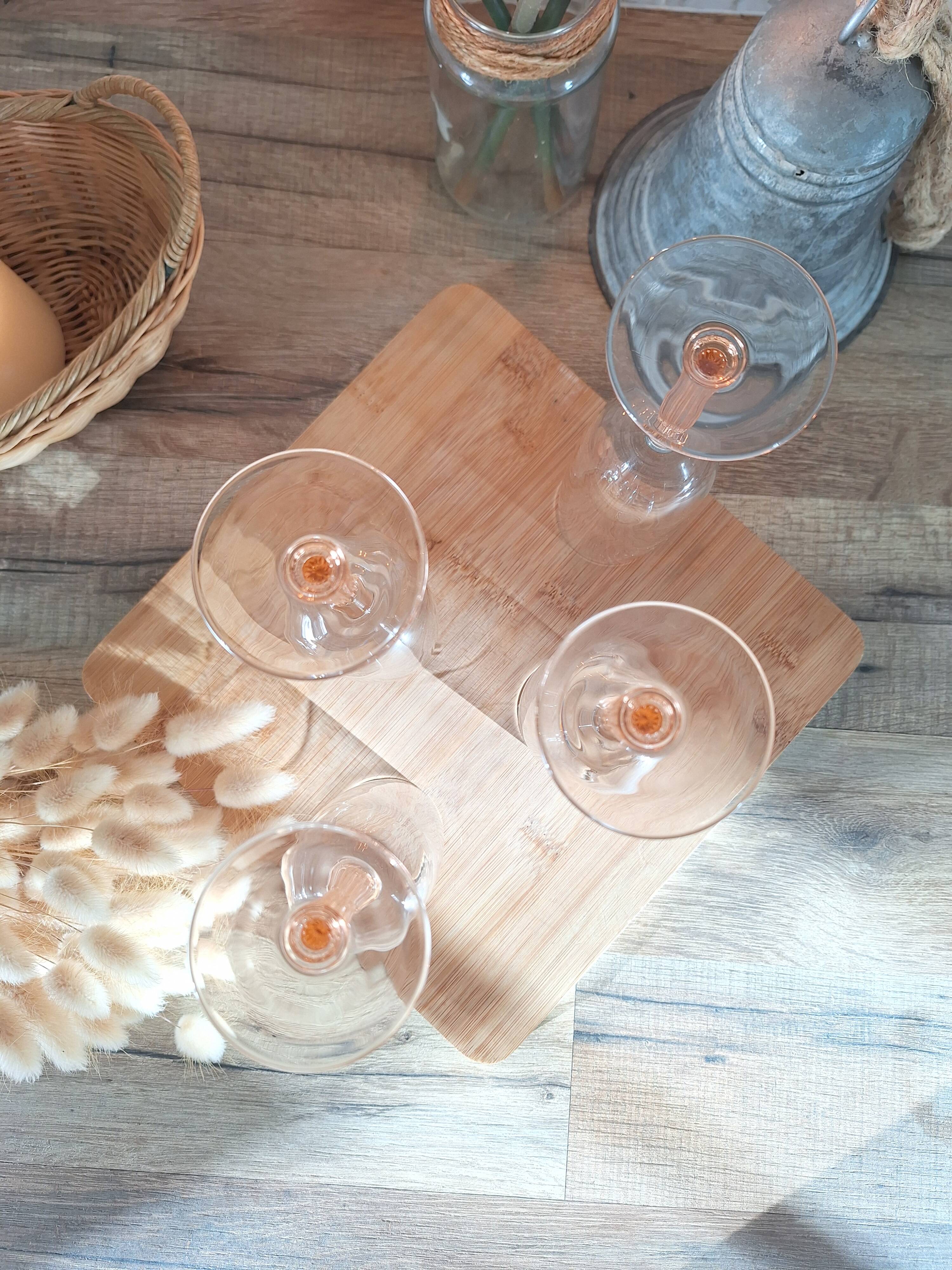 Vintage pink champagne flute Luminarc