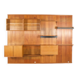 Modular wall system with panels Cado Poul Cadovius teak years 1959