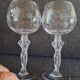 2 crystal wine glasses from Bayel, 20th century