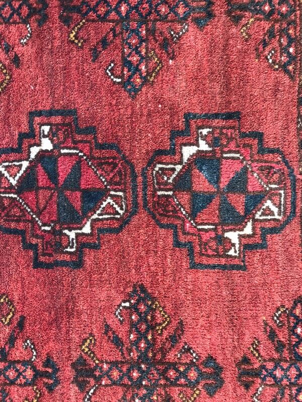 Carpet old saddle made turkmen hand 97 x 162 cm