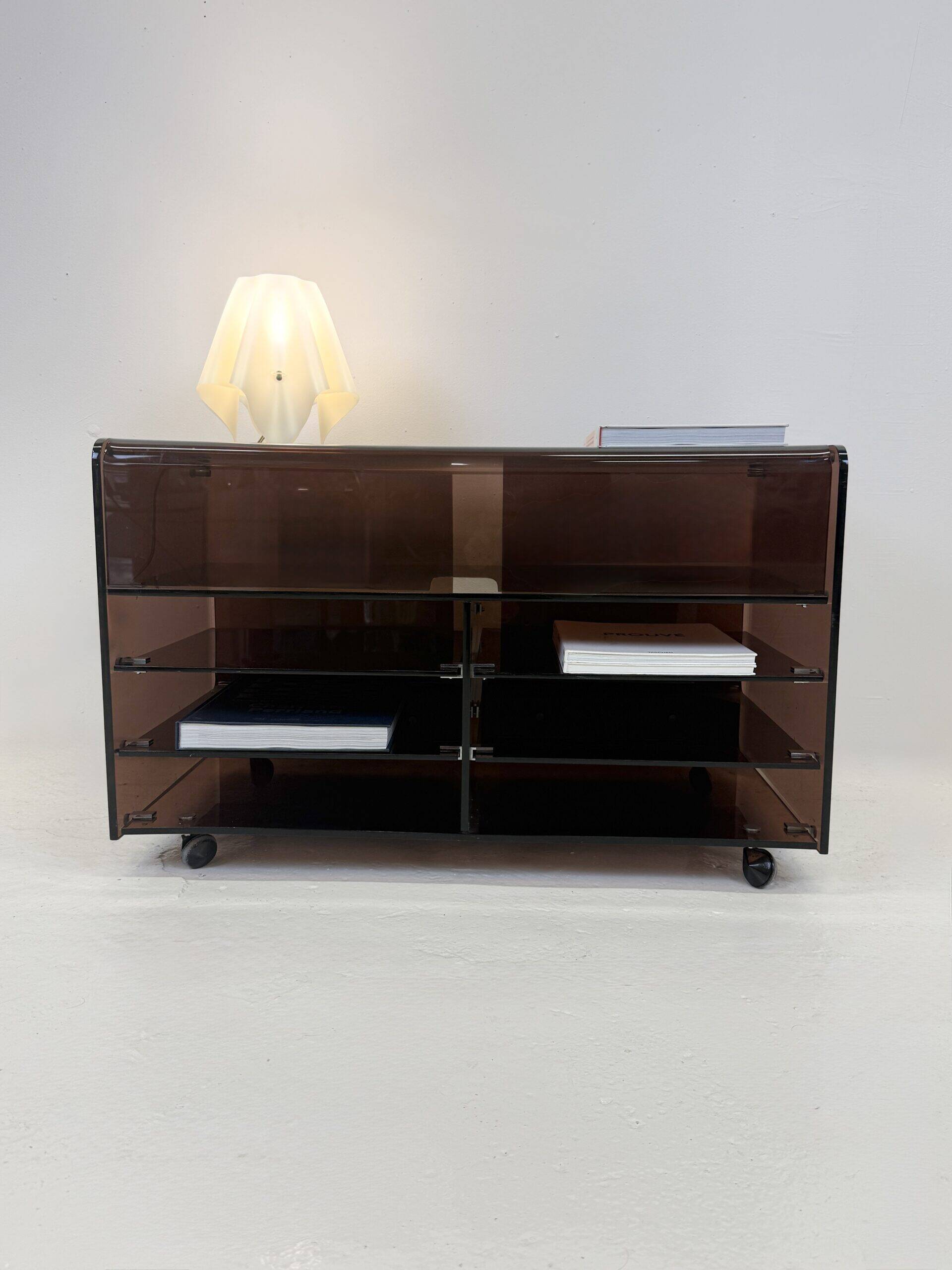 Hi-fi furniture "Roche Bobois" plexiglass, 1970s