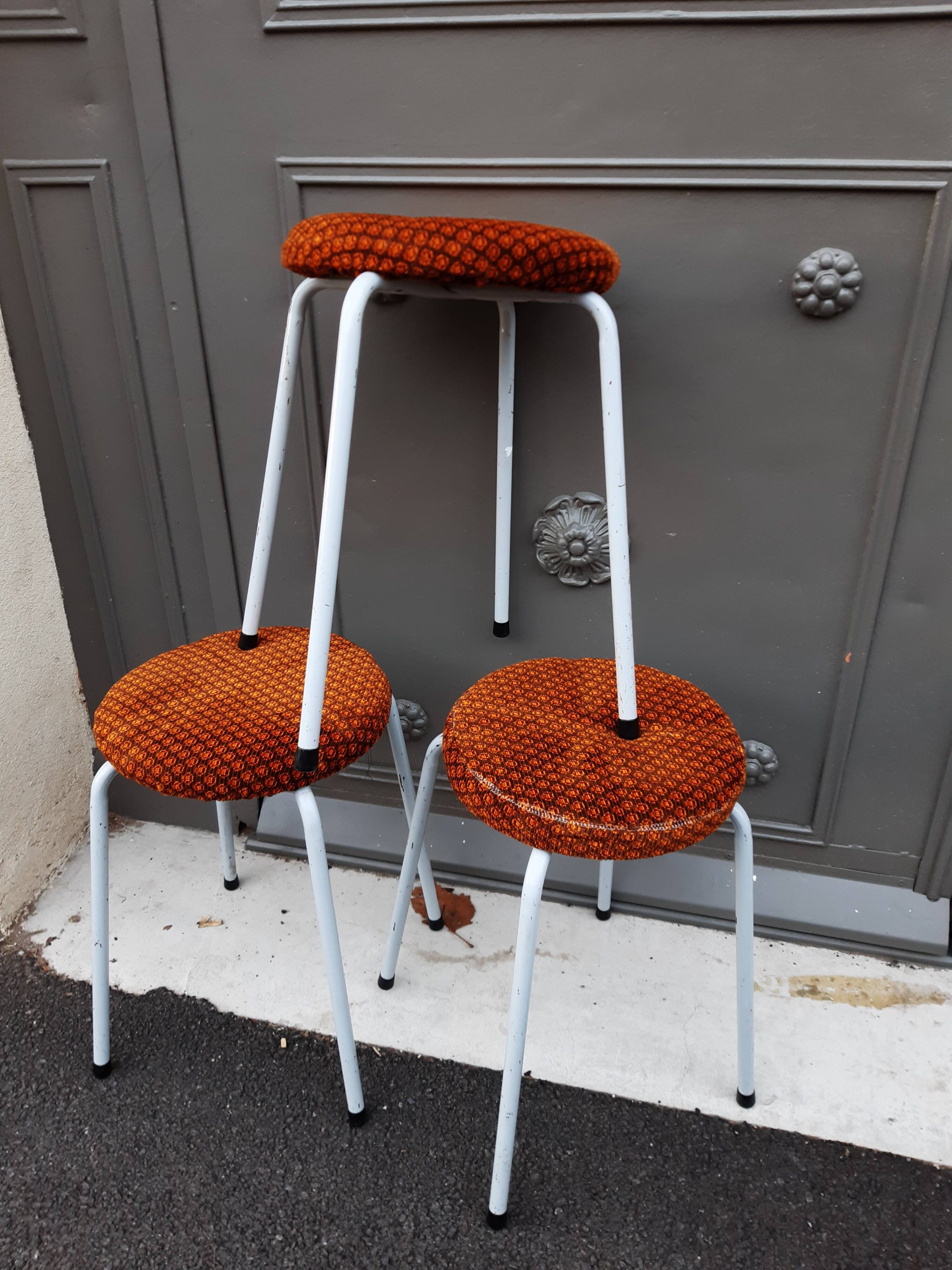 Metal and fabric stool