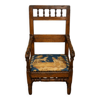 Fauteuil d'époque Louis XIII en noyer vers 1680-1700