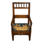 Fauteuil d'époque Louis XIII en noyer vers 1680-1700