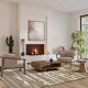 Relief jute rug in white and black 80x150 cm