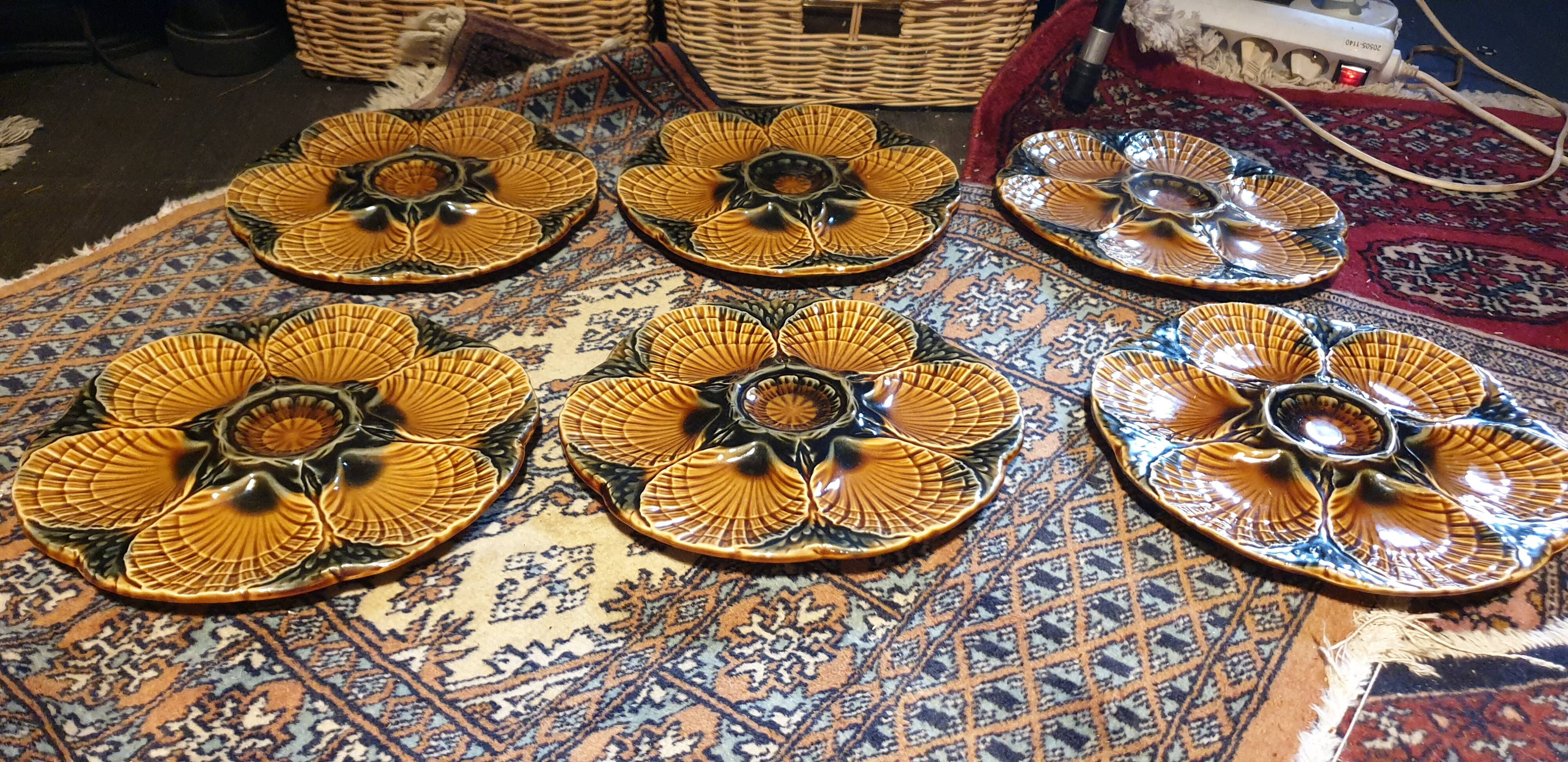 6 plates St-Jacques barbotine Sarrgeumines