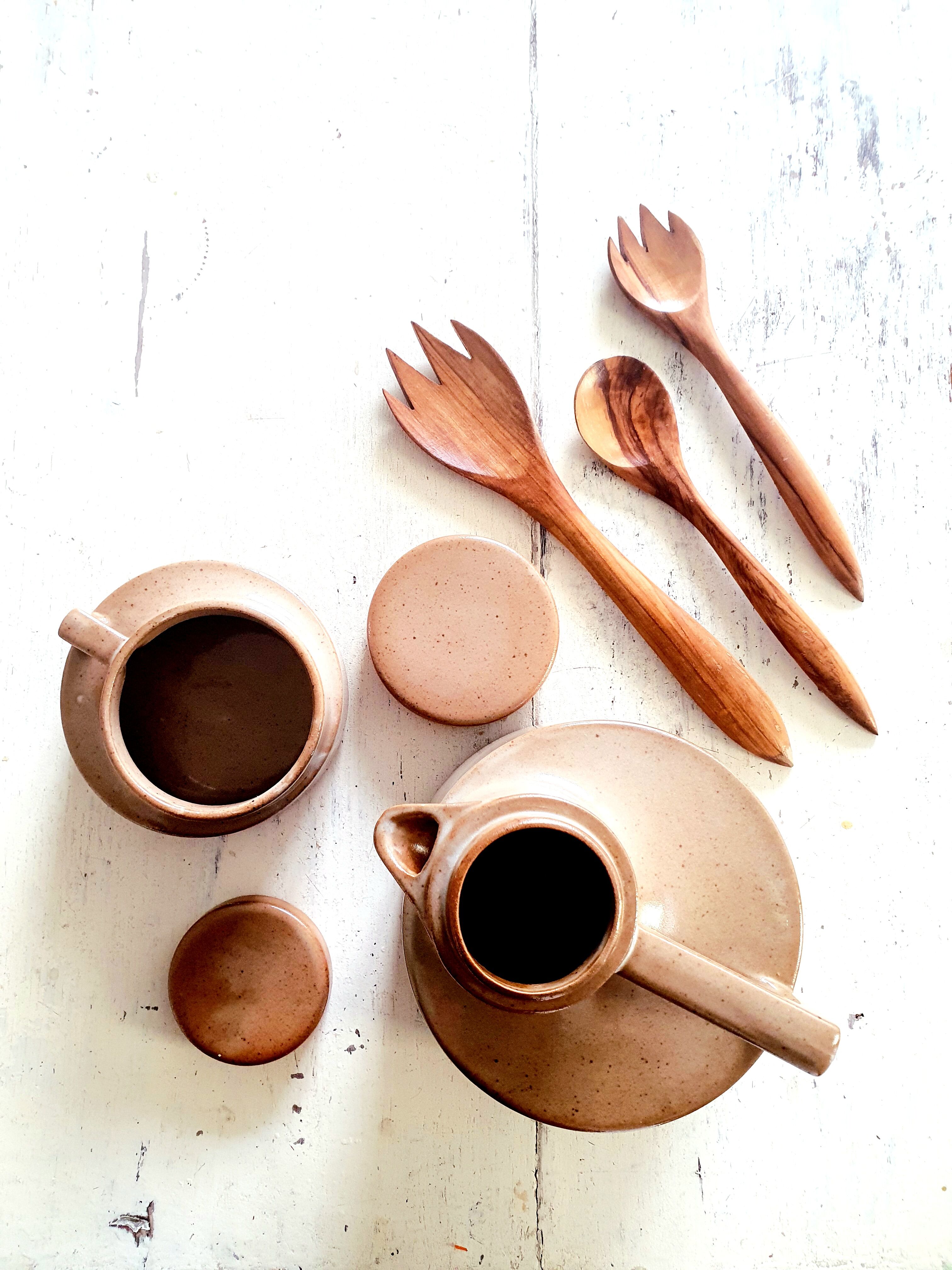 Coffee maker and sugar maker in Brenne sandstone