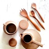 Coffee maker and sugar maker in Brenne sandstone