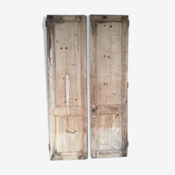 Pair of large old pine doors