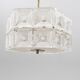Crystal and brass pendant lamp by Carl Fagerlund for Orrefors, Sweden, 1960.