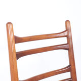 Teak and wicker dining chairs, 1960s
