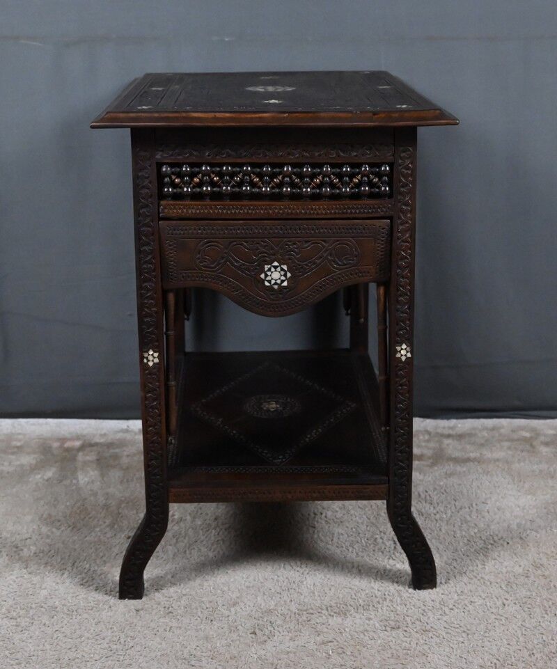Syrian walnut table – late 19th century