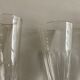 Set of 5 19th glass champagne flutes with flat slices cut