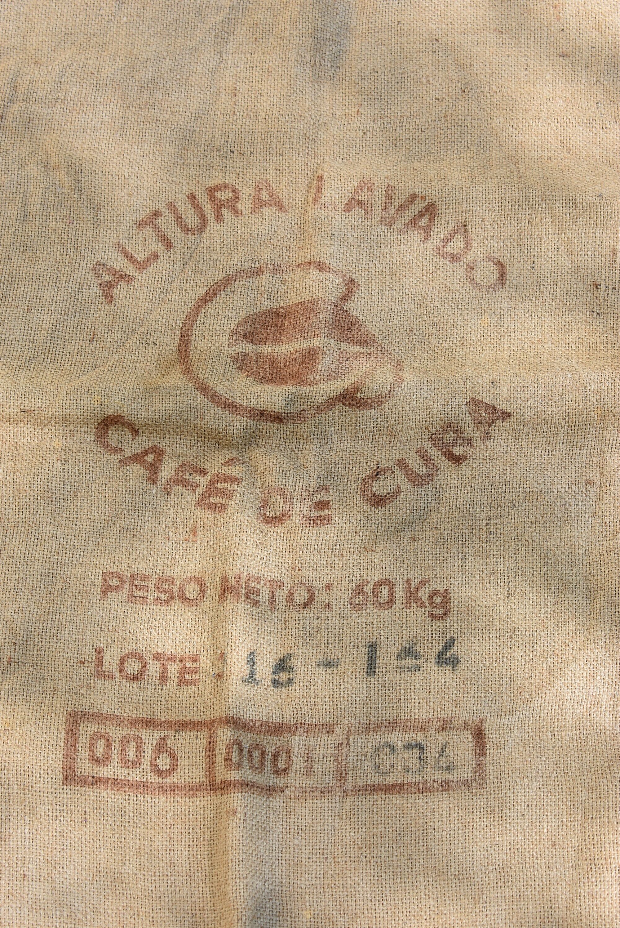 Sac en toile de jute café de Cuba
