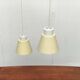 Glass and metal suspensions from the Mid-Century period, set of 2.