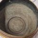 Brass cache-pot with floral pattern, Art Nouveau style.